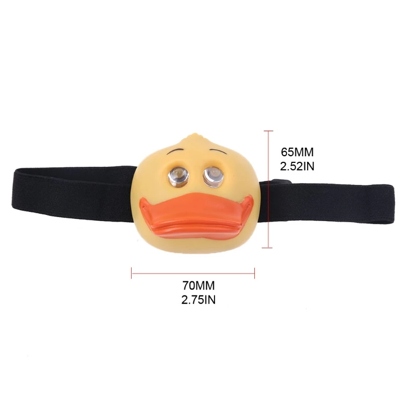 

13MA Child outdoor LED headlight Little duck shape cute headlamp Flashlight on head for boy girl Camping Kids creative gift