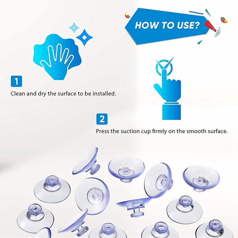 Promotion! 100Pcs Transparent Suction Cups Plastic Pads Without Hooks for Outdoor Kitchen Bathroom Window 20Mm |