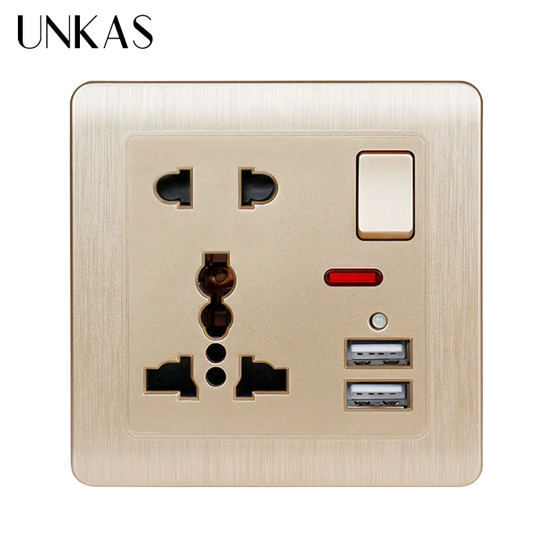 Универсальная Розетка UNKAS 13 а с 5 отверстиями|Электрические розетки| |