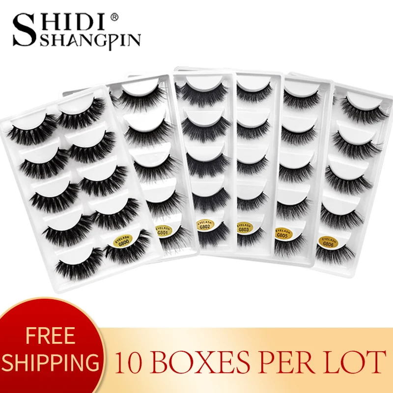 50 pairs 3D Mink Eyelashes Makeup False eyelashes Handmade Reusable Lashes Eyelash Extension Cilios Makeups | Красота и здоровье