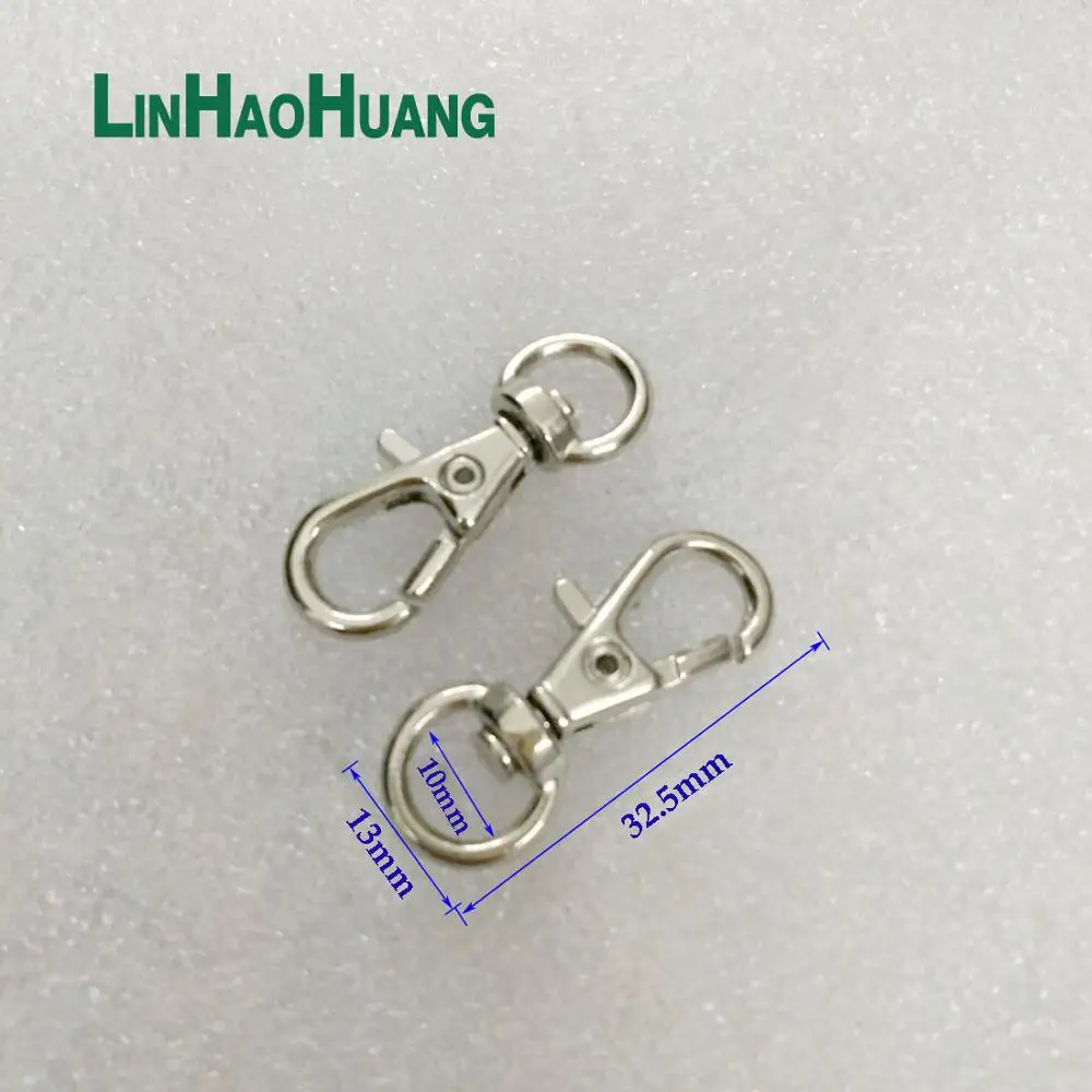 

Wholesale 50pcs Small Silver nickle Alloy Swivel Clasps Snap Key Hooks DIY Key Chain Ring Free Shipping RING-2017122701