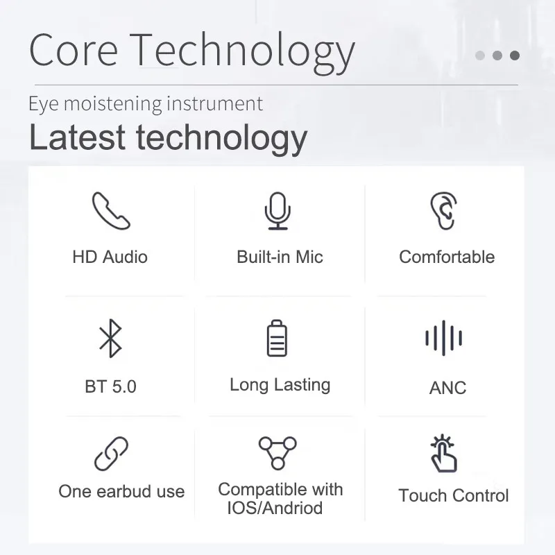 

D01 ANC Active Noise Reduce Bluetooth Headset TWS 5.0 Digital Display Touch Earphones Transparent Noise Reduction Dual Modes
