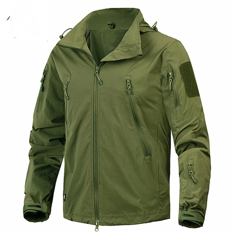 

New 2018 Waterproof Windproof Military tactical jacket Outwear US Army Breathable Nylon Light Windbreaker Coat Jaqueta masculina