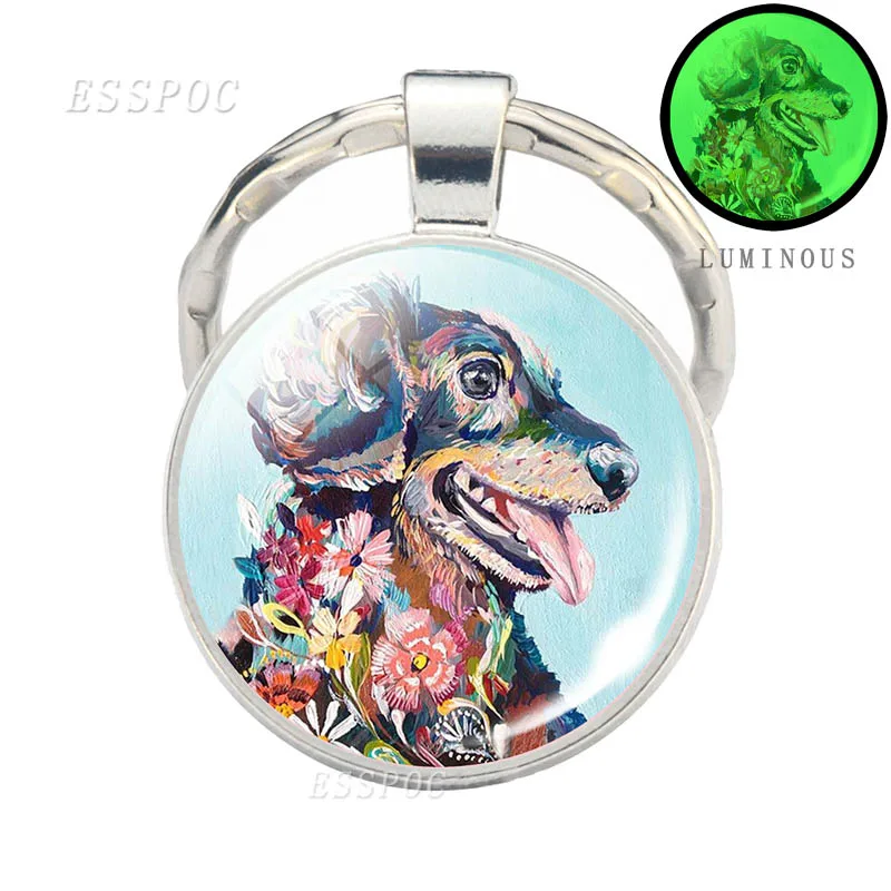 Светящийся цветной брелок в виде животных с изображением слона собаки павлина