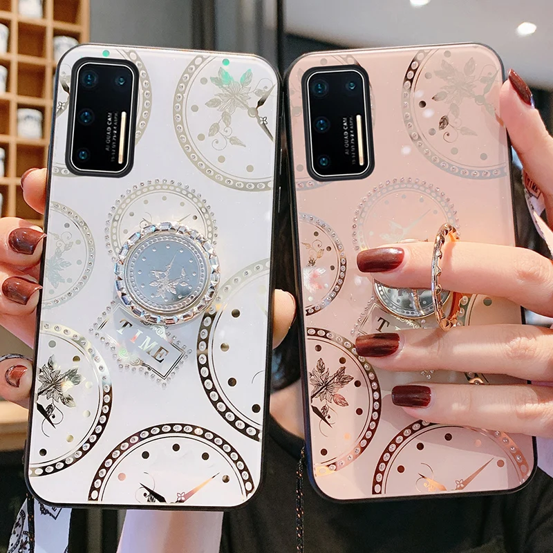 Алмазный блестящий чехол с кольцом для Samsung Galaxy Note 10 Plus 9 20 Ultra S8 S9 S20 FE
