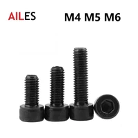 m4 m5 m6 304 stainless steel black hex hexagon socket cap cup round head a2 70 3 4 5 6 10 25 30mm