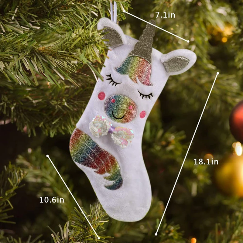 Рождественские чулки подвесные рождественские украшения светодиодный