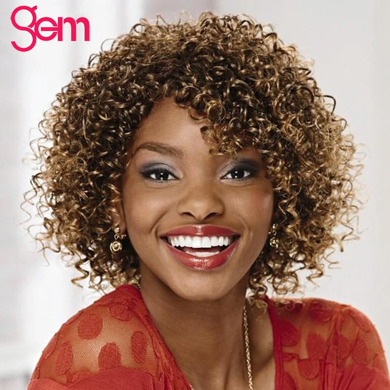 Парики из человеческих волос Pixie Cut Bob Curly 150% плотность бразильские волосы Remy