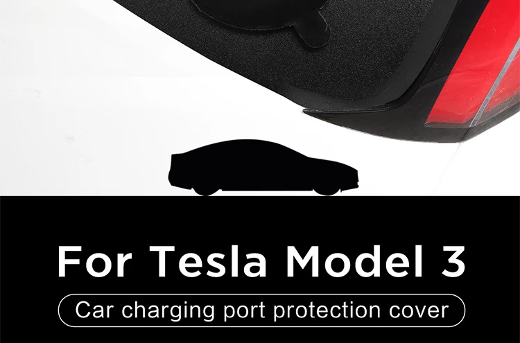 LUCKEASY автомобильный зарядный порт Защитная крышка для tesla модель 3- зарядный порт Пылезащитная заглушка белый/черный