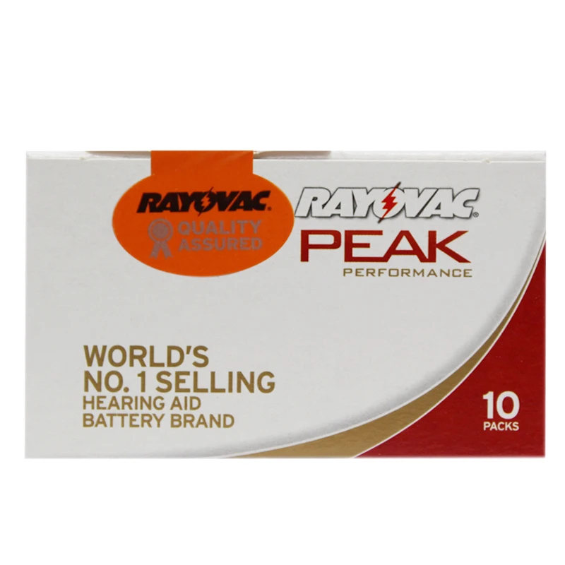 

60 PCS RAYOVAC PEAK Zinc Air High Performance Hearing Aid Batteries A10 10A 10 PR70 Hearing Aid Battery A10 Free Shipping