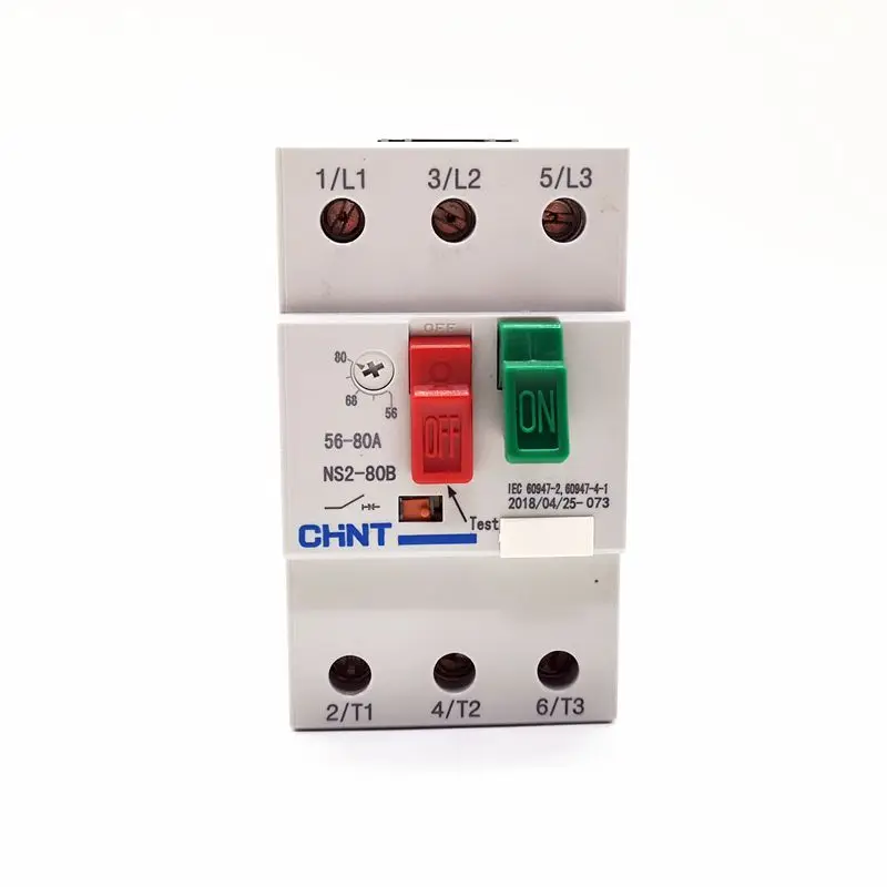 Manual do Motor de Arranque Protetor do Motor de Arranque Chint 40-63a 56-80a Disjuntor 1pcs Ns2-80b 16-25a 25-40a