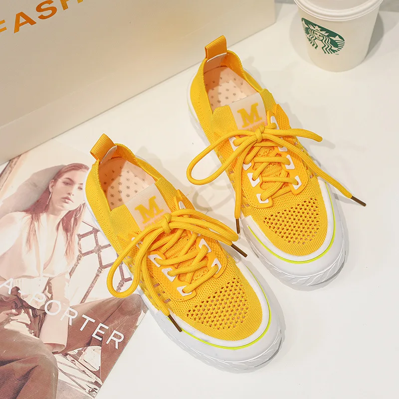 Женские кроссовки из сетчатой ткани легкие дышащие с мягкой подошвой