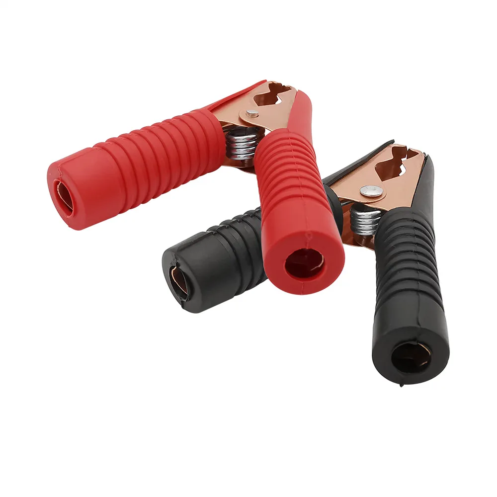 

2Pcs 90mm Crocodile Clips Car Battery Clips 100A High Current Alligator Test Clamps Red & Black