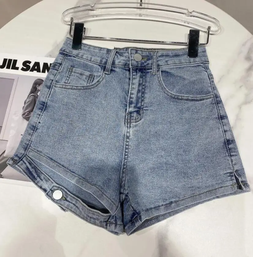 

Women Wash Stretch Denim Shorts High Waist Fashion Hole Jean Shorts Female s661