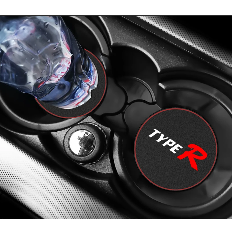 1 шт. коврики для автомобильного интерьера Кожаная подставка водных подставок Honda