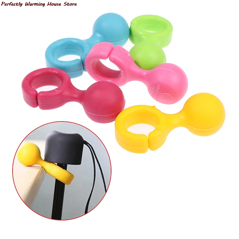 

5pcs/Set Yellow Portable Umbrella Holder Easy-to-Use Clip On Desk Table Rest Walking Stick Cane Rack