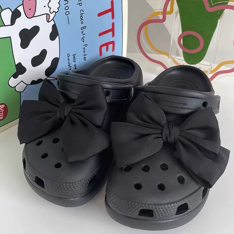 Лидер продаж стильная Пряжка для обуви с бантом-бабочкой Кроксы подвески