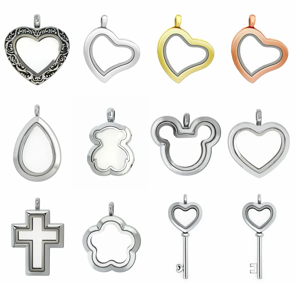 10 шт. DIY плавающий стеклянный медальон с живой памятью может поставить шармы на