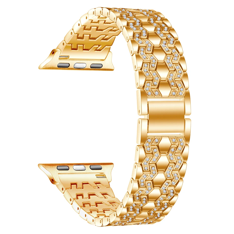Alloy metal diamond Bracelet for apple watch band 44mm 40mm iwatch 42mm 38mm series 6 5 4 3 2 1 SE accessories Watchband strap