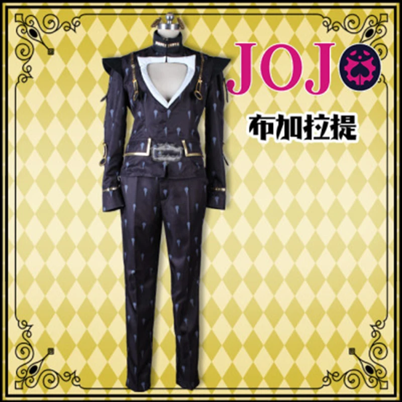 

JoJo's Bizarre Adventure Golden Wind Bruno Bucciarati Funeral Suit Uniform Tops Pants Outfit Anime Customize Cosplay Costumes