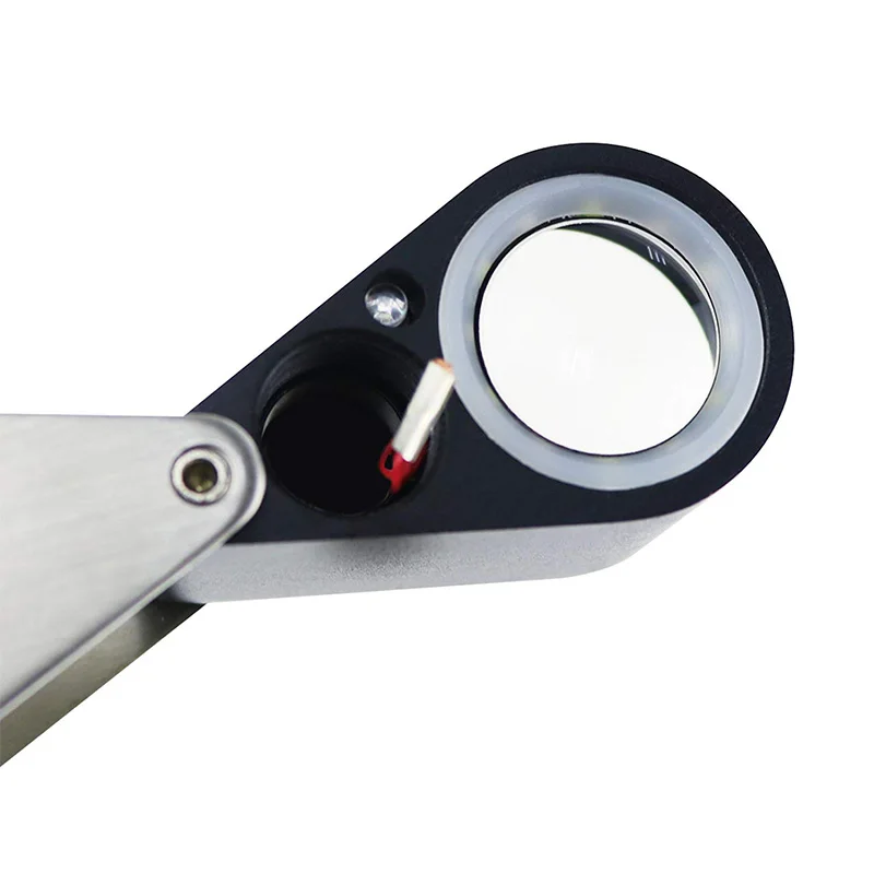 10X увеличение Ювелир Лупа триплетная линза с 6 светодиодный УФ светильник 21 мм для