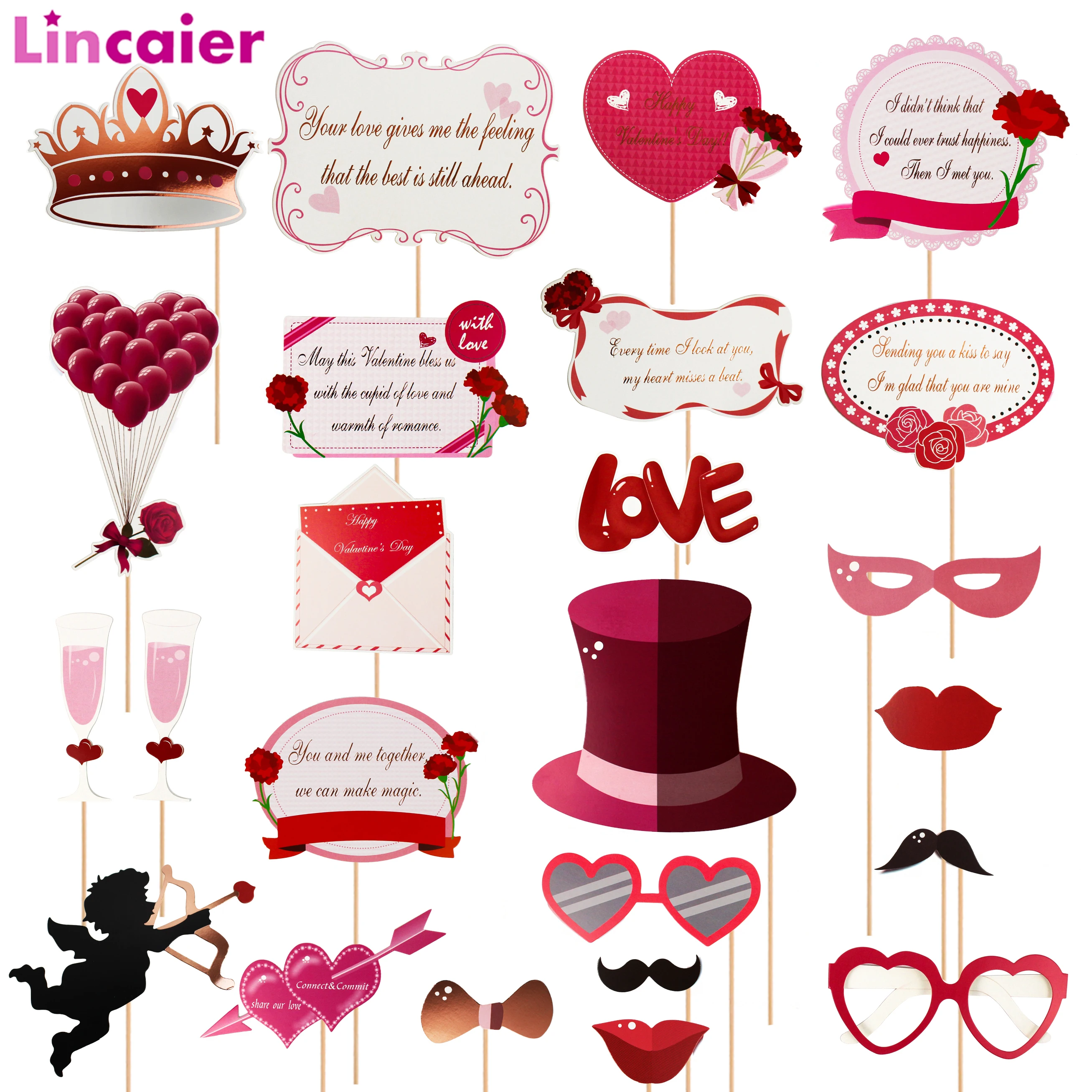 24 шт. свадебный реквизит для свадебной фотосессии настольные украшения забавные