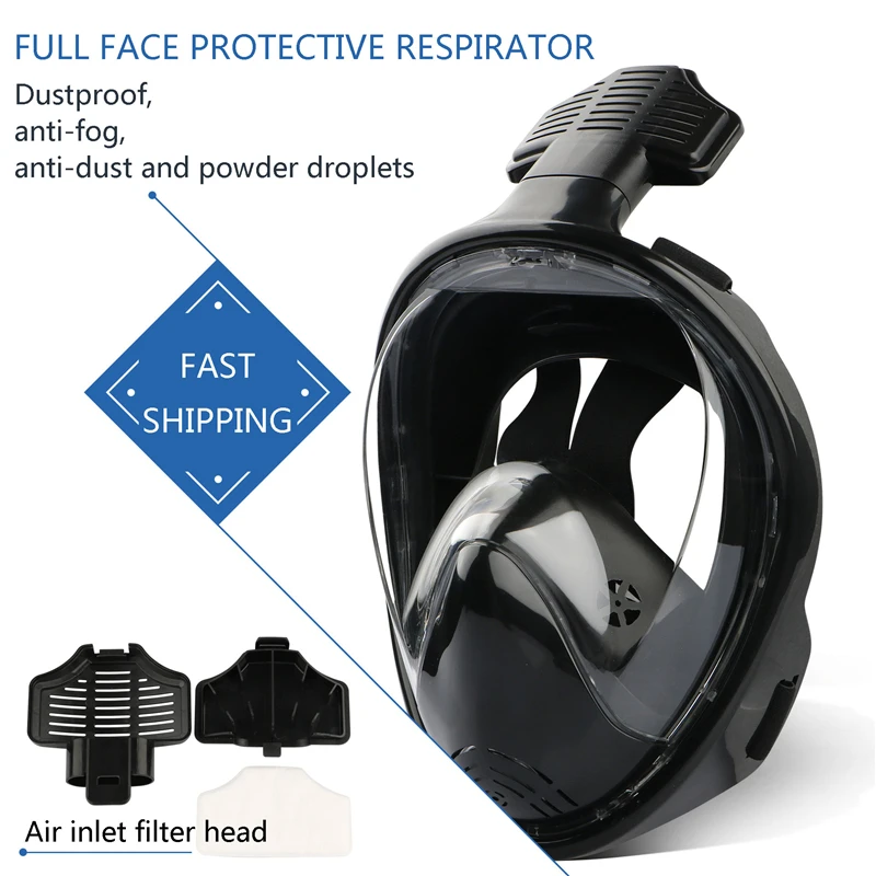 Cubrebocas с фильтром маска для лица черная дизайнерская Лыжная Пылезащитная