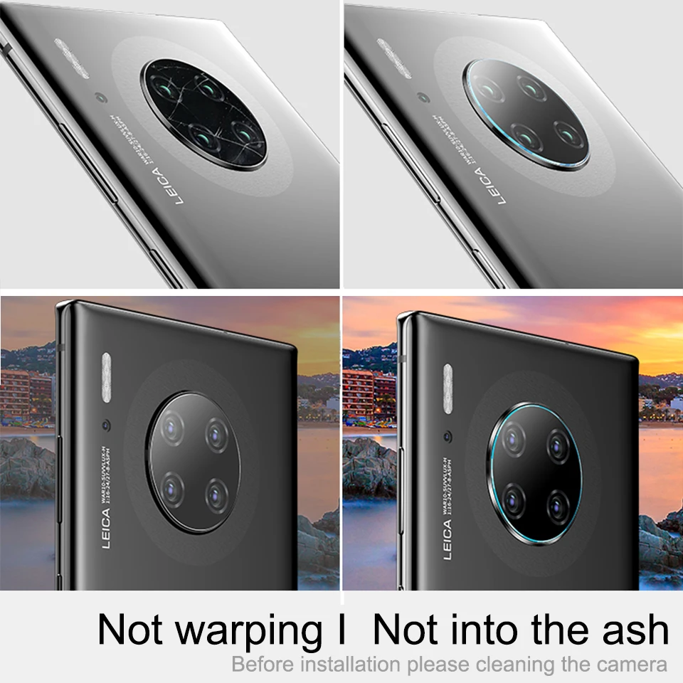 

3PCS Camera Len for Huawei Mate 40 30 Pro Tempered Glass for Huawei P40 lite Protective Screen Protector Mate40 Pro RS Glass