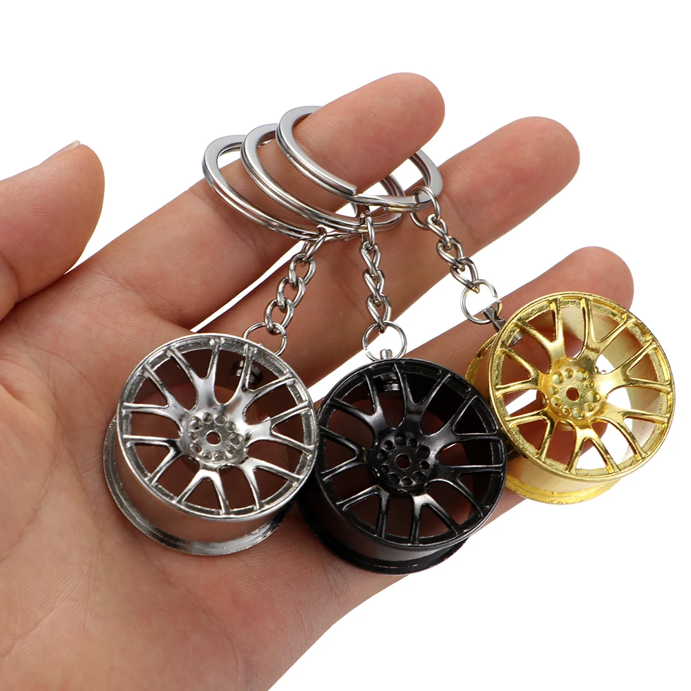 1 Pcs 3D Luxury Creative Key Chain New Metal Car Wheel Rim Hub Keyring Auto Aaccessories for Man Women | Автомобили и мотоциклы