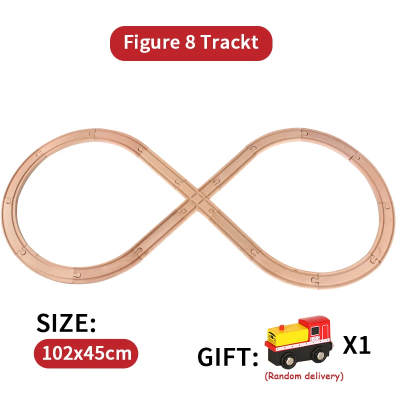 Набор деревянных дорожек игрушки железная дорога волшебная деревянная дорожка