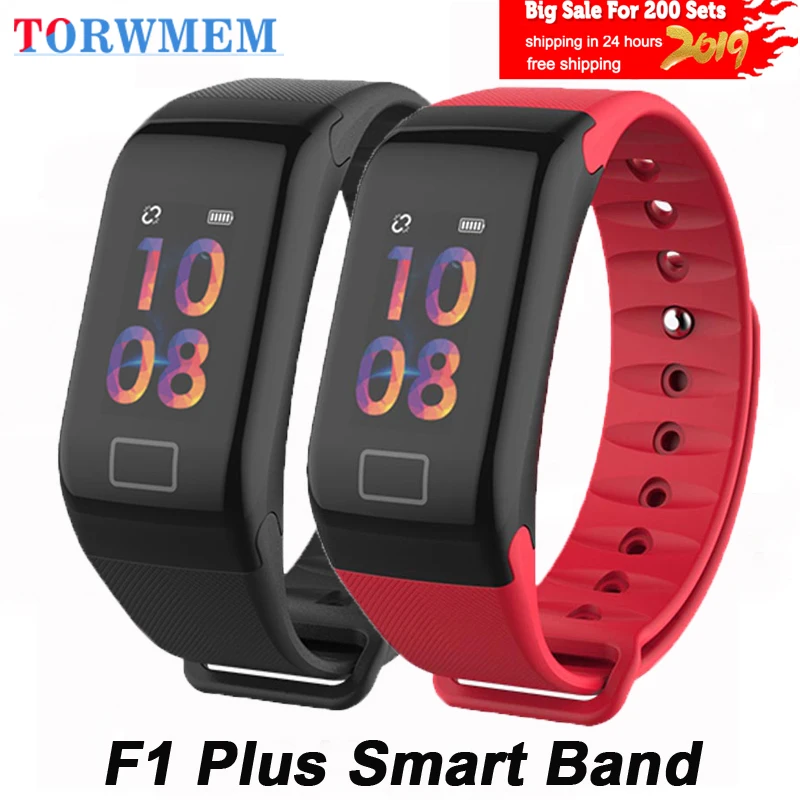 F1 Plus смарт браслет цветной экран водонепроницаемый умный Браслет напоминание о