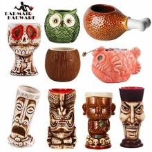 350 мл 700 керамическая кружка Tiki креативная фарфоровая пивная для
