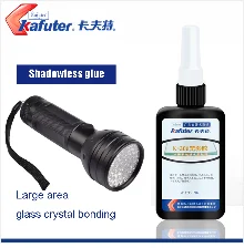 50 г Kafute K-303 УФ клей+ 9LED УФ фонарик УФ отверждения клей акриловый прозрачный пластик акриловый клей