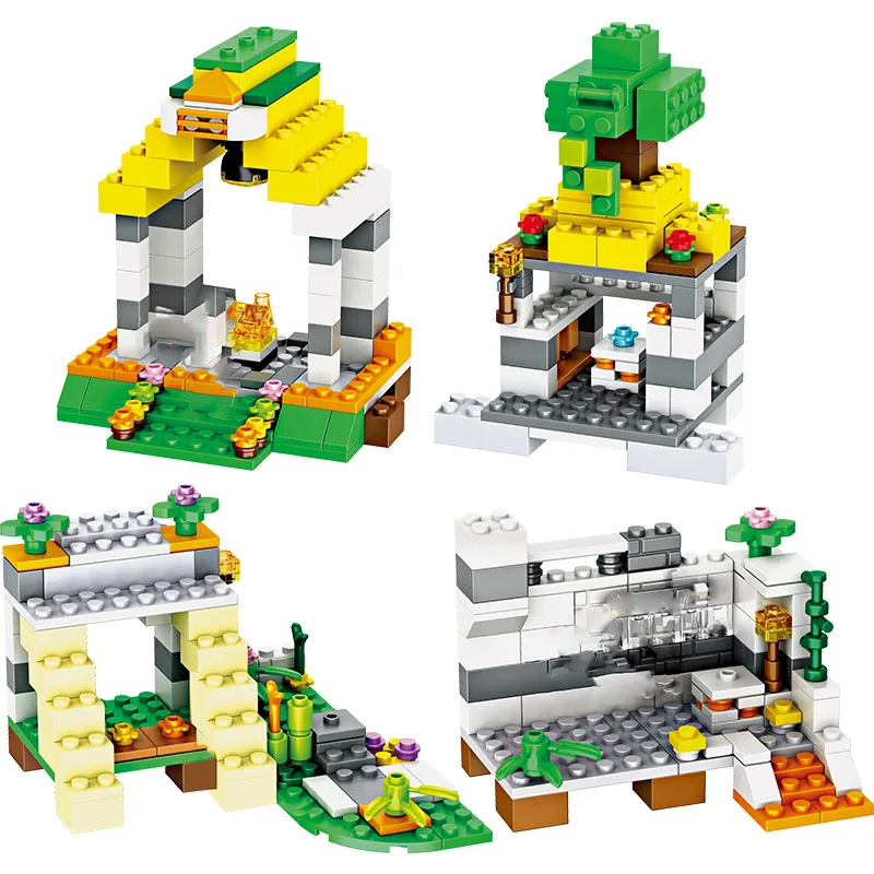 

854 PCS Figure Farm Town Building Blocks Bricks 8 IN 1 Children Christmas Brithday Kid Gift Toys