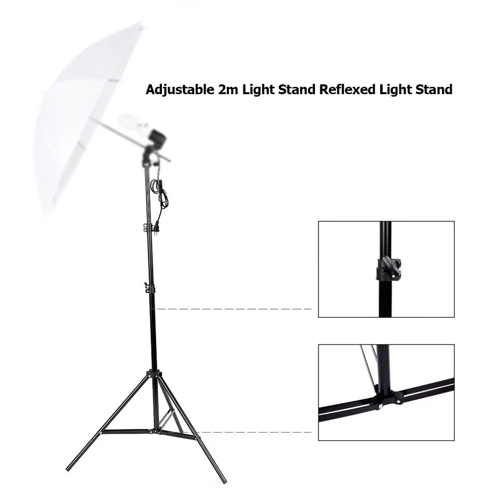 

Adjustable 2m Light Stand Reflexed Light Stand Photographic Equipment