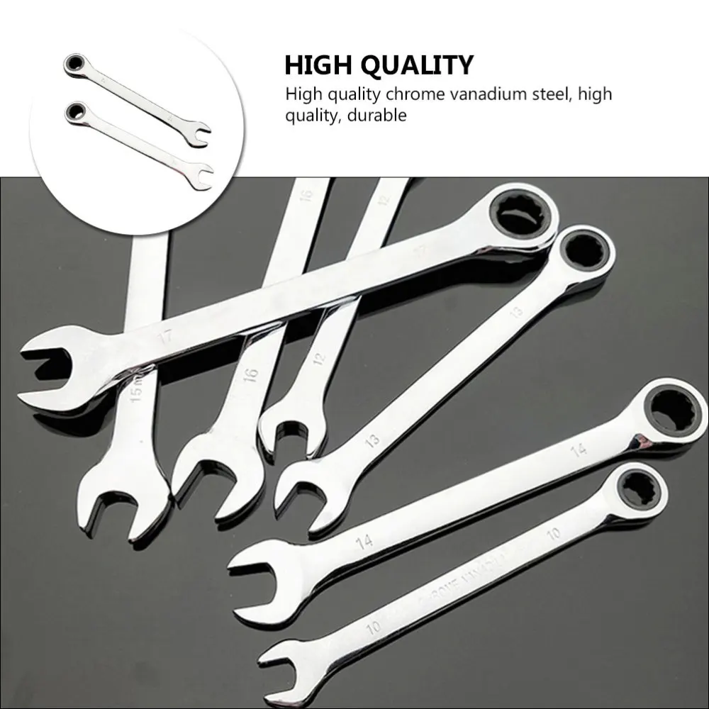 

2pcs Ratcheting Wrench 72 Teeth Multipurpose Double End Ratchet Wrench Hand Tool