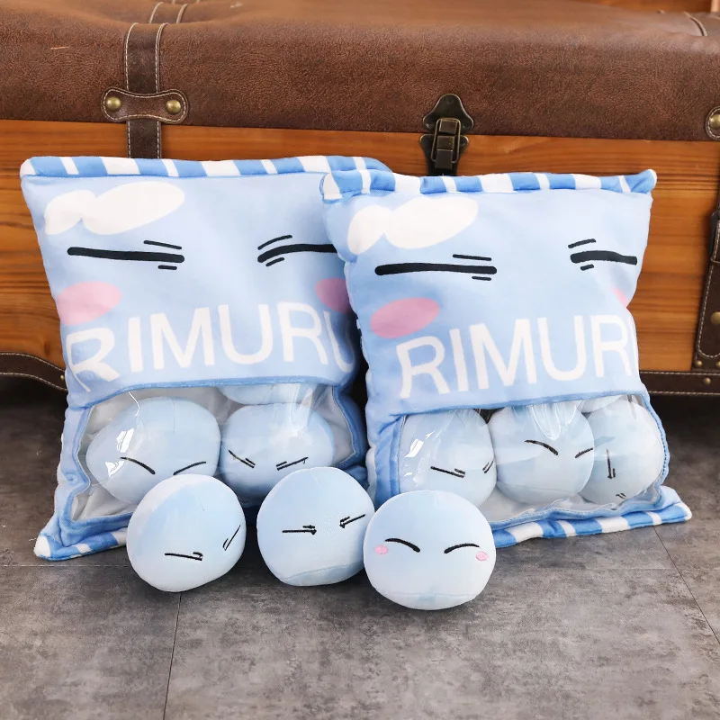 

Two-dimensional Q Version Pillow Anime That Time I Got Reincarnated As A Slime Rimuru Tempest Cosplay Props Plush Stuffed Doll