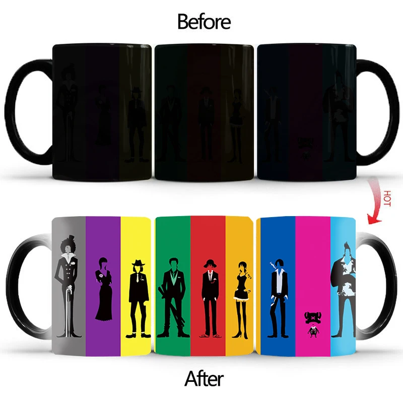 

Creative Colorful back Magic Mug,Color Changing Cup Ceramic Discoloration Coffee Tea Milk Mugs Drinkware dropshipping BSKT-024