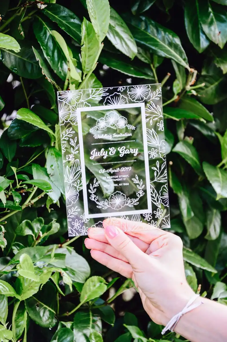 Акриловое Свадебное приглашение персонализированное акриловое уникальное