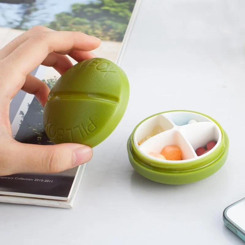 

Four Grid Compartment Travel Pill Box Organizer Tablet Medicine Storage Dispenser Splitters Pill Case Holder Health Care