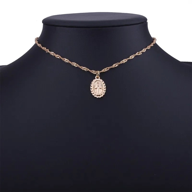 2 шт./компл. подарок Девы Марии католицизма религиозная молитва двухслойный кулон