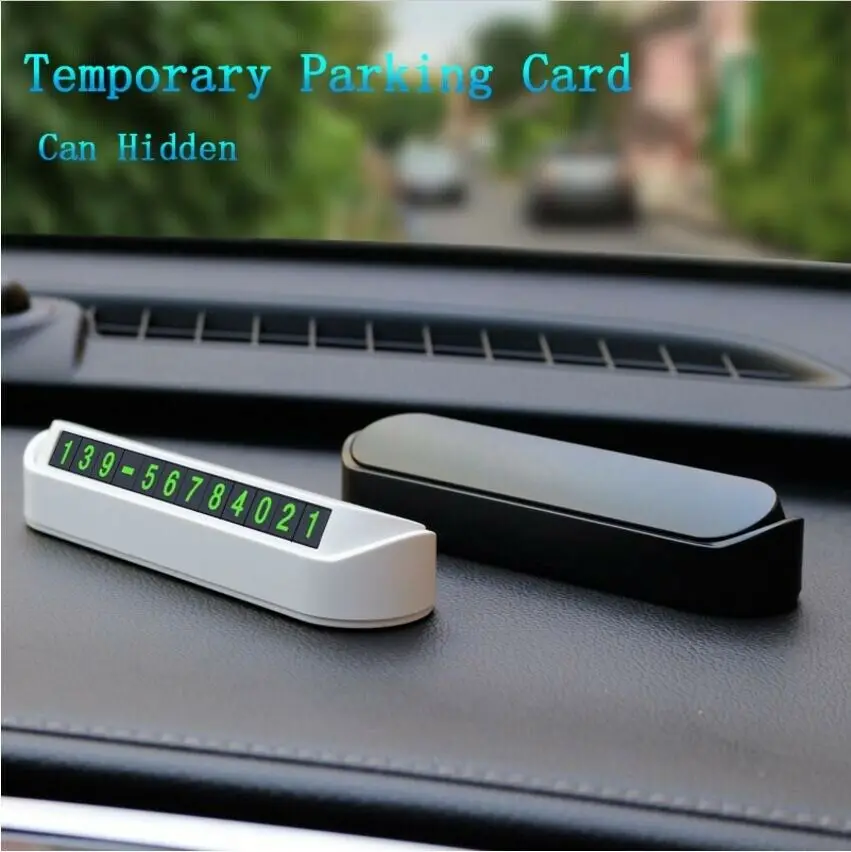 

Car Temporary Parking Card Phone Number Card Plate Telephone Number Car Park Stop Automobile Accessories Car-styling 13x2.5cm