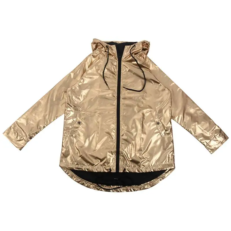 Женская обувь Сезон весна осень Толстовки с капюшоном длинным рукавом Золотой из