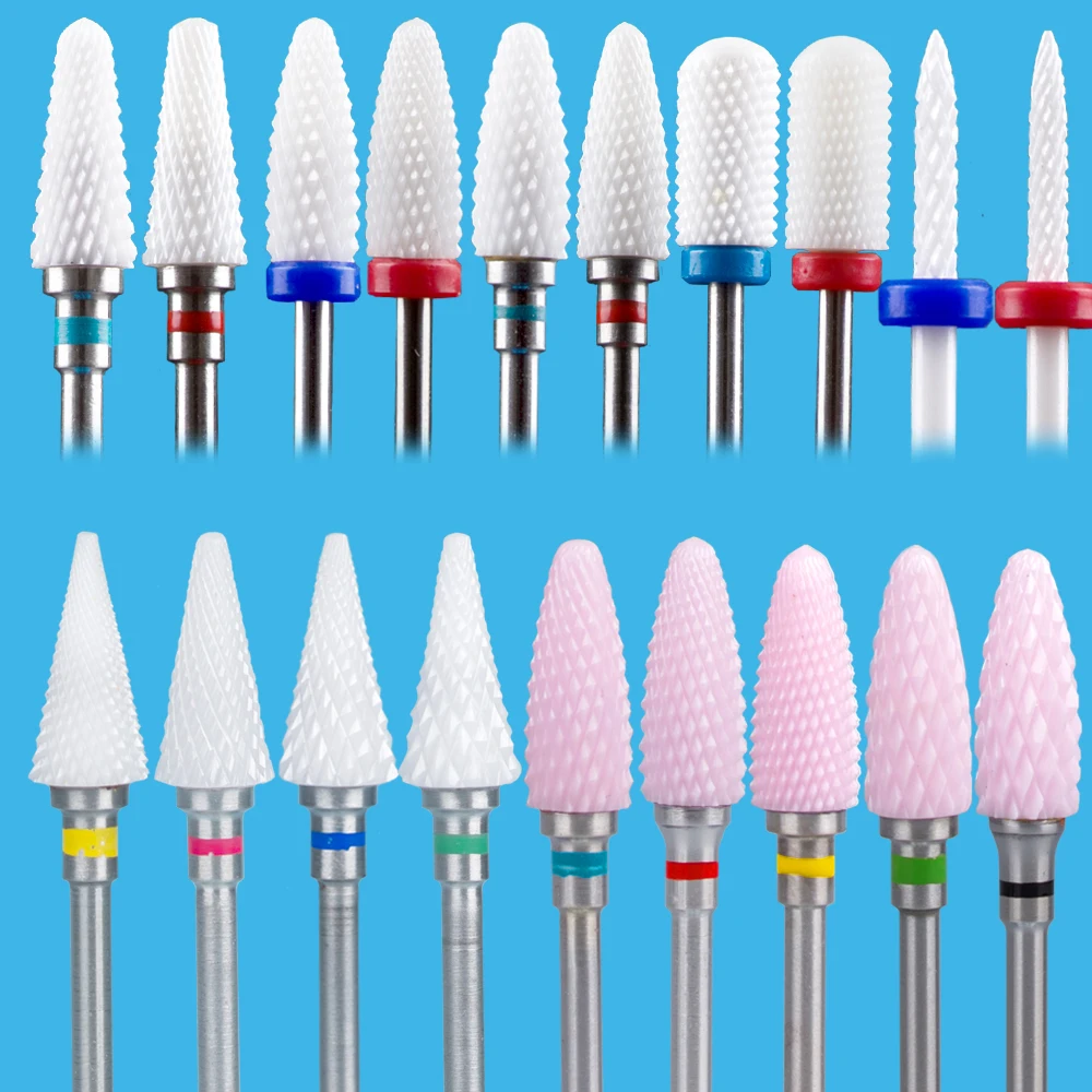 

Milling Cutter for Manicure Ceramic Nail Drill Bit for Electric Dill Manicure Machine Mill Cutters for Removing Nail Gel Polish