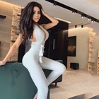 Новый Яркий шелковый сексуальный комбинезон на бретельках Осенняя женская одежда популярный стиль