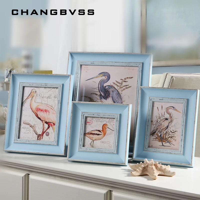 Европейский Стиль деревянная рамка для фотографий фотовспышки Винтаж рамы