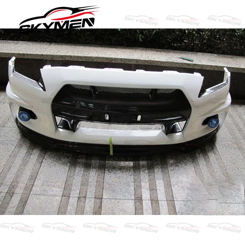 Передний бампер из стекловолокна для Nissan R35 GTR 2008-2016 защита переднего бампера с