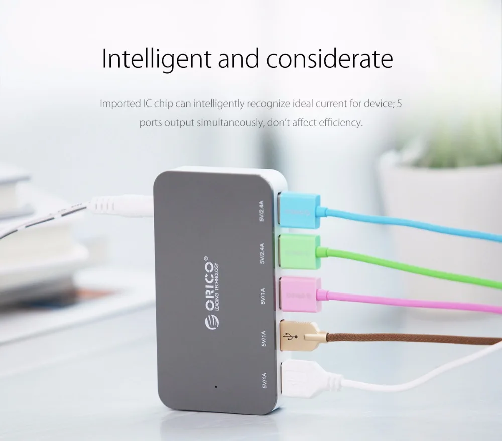 ORICO зарядное устройство для мобильного телефона 5 портов USB настольное зарядное устройство универсальное умное зарядное устройство для Xiaomiwei huawei samsung