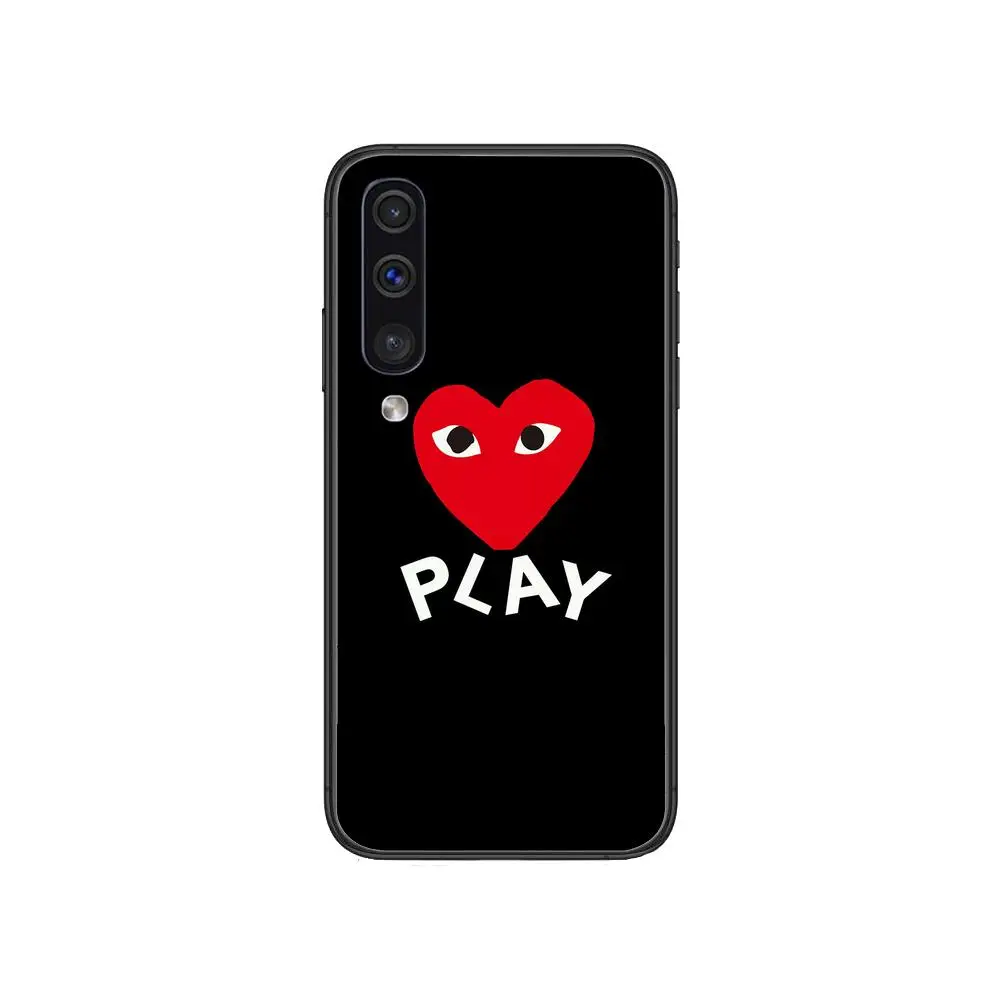 

PLAY Comme design Garcons Heart Phone cover hull For SamSung Galaxy S 8 9 10 20 21 S30 Plus Edge E S20fe 5G Lite Ultra black so