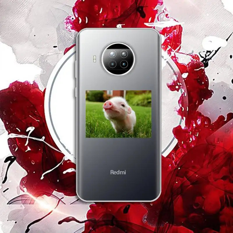 

Cute Little Pink Pet Pig Phone Case Transparent for Xiaomi mi Redmi note 10 t 8 9 pro lite 11 Samsung S 8 9 10 20 plus ultra